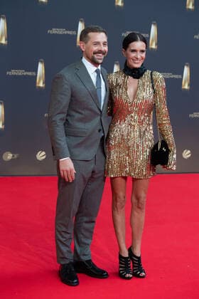 Klaas HEUFER UMLAUF and Doris GOLPASHIN, red carpet, red carpet show, arrival, arrival, German Television Award, German Television Award 2022, German Television Award 2022 in Cologne, on 14 09 2022