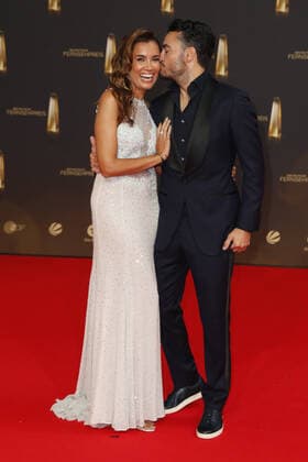 The German Television Award 2021 Jana Ina Zarrella with husband Giovanni Zarrella on the red carpet at the award ceremony The German Television Award The TV highlights of the year on September 14 in the MMC Studios Cologne Copyright: xEventpressxGolejewskix