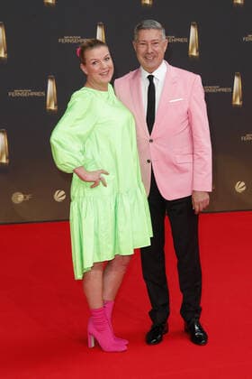 The German Television Award 2021 Mirja Boes and Joachim Llambi on the red carpet at the award ceremony The German Television Award The TV highlights of the year on September 14 at MMC Studios Cologne Copyright: xEventpressxGolejewskix