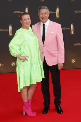 The German Television Award 2021 Mirja Boes and Joachim Llambi on the red carpet at the award ceremony The German Television Award The TV highlights of the year on September 14 at MMC Studios Cologne Copyright: xEventpressxGolejewskix