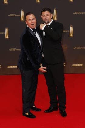 The German Television Award 2021 Tim Raue and Tim Mälzer on the red carpet at the award ceremony The German Television Award The TV highlights of the year on September 14 at MMC Studios Cologne Copyright: xEventpressxGolejewskix