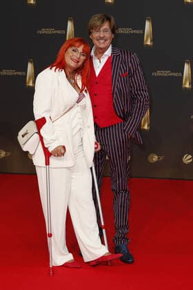 The German Television Award 2021 Jörg Draeger and wife on the red carpet at the award ceremony The German Television Award The TV highlights of the year on September 14 at MMC Studios Cologne Copyright: xEventpressxGolejewskix