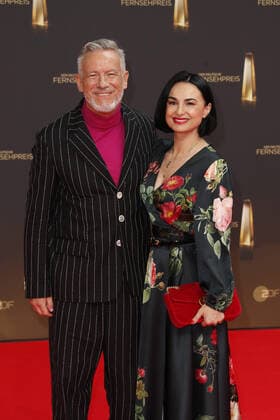 The German Television Award 2021 Otto Steiner, Mimi Fiedler on the red carpet at the award ceremony The German Television Award The TV highlights of the year on September 14 at MMC Studios Cologne Copyright: xEventpressxGolejewskix