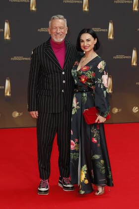The German Television Award 2021 Otto Steiner, Mimi Fiedler on the red carpet at the award ceremony The German Television Award The TV highlights of the year on September 14 at MMC Studios Cologne Copyright: xEventpressxGolejewskix