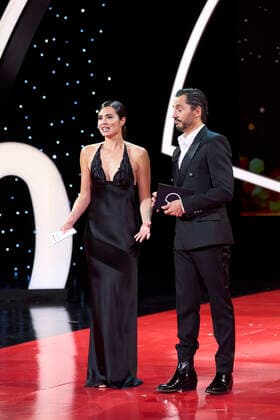September 16, 2022, Donostia San Sebastian, Euskadi, Spain: Paco Leon, Loreto Mauleon attended Opening Ceremony during 70th San Sebastian International Film Festival at Kursaal Palace on September 16, 2022 in Donostia San Sebastian, Spain Donostia San Sebastian Spain - ZUMAg15_ 20220916_zaf_g15_305 Copyright: xJackxAbuinx