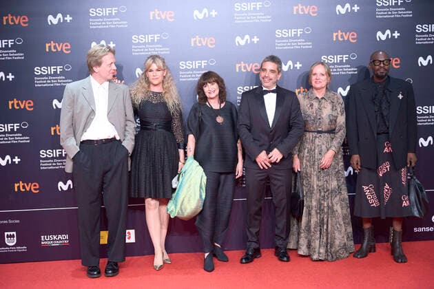 September 16, 2022, Donostia San Sebastian, Euskadi, Spain: Matias Mosteirin, Antoinette Boulat, Tea Lindeburg, Rosa Montero, Lemohang Jeremiah Mosese, Hlynur Palmason attended Red Carpet Opening Ceremony during 70th San Sebastian International Film Festival at Kursaal Palace on September 16, 2022 in Donostia San Sebastian, {country Donostia San Sebastian Spain - ZUMAg15_ 20220916_zaf_g15_212 Copyright: xJackxAbuinx