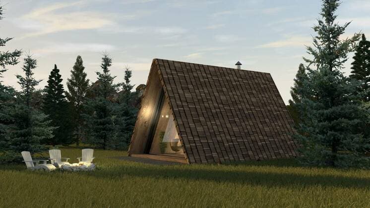 IMAGO Creative, Architektur, Zukunftsmodell Tiny house cottage house in the woods, cottage house in the woods, cottage house in the woods, 06.08.2022, Copyright: xweiss_fotodesignx Panthermedia31682942.jpg