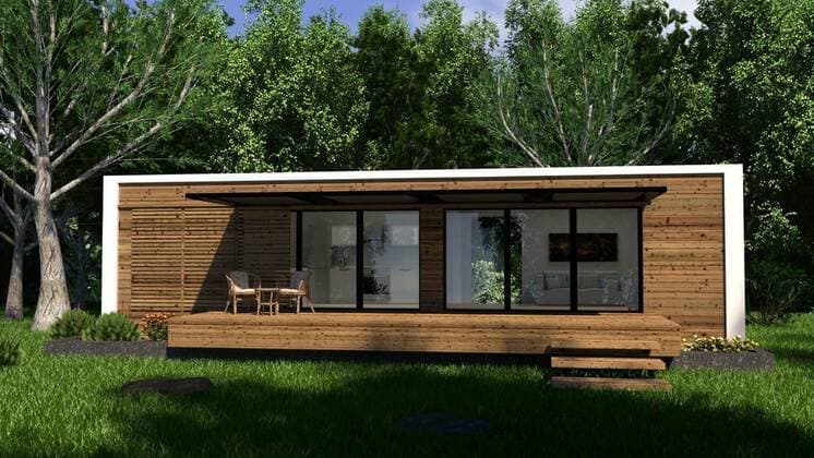 IMAGO Creative, Architektur, Zukunftsmodell Tiny house tiny house in the woods, , , 06.08.2022, Copyright: xweiss_fotodesignx Panthermedia31682970.jpg