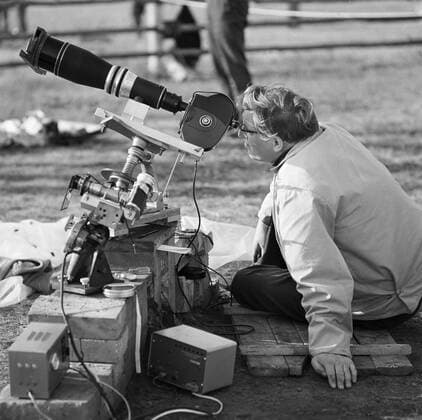 MEDISON ASTRONOMER SOLAR ECLIPSE 33656 22.09.1968 Dr. Medison, a British astronomer, watching the solar eclipse in the Yurgamysh settlement, Urals. ???Polikashin Sputnik Kurgan region Russia  Copyright: x???Polikashinx