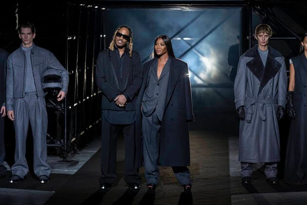 Entertainment Themen der Woche KW38 Entertainment Bilder des Tages Milan, Milan Fashion Week, Woman Spring Summer 2023. Milan, Women s Fashion, Spring Summer 2023. Boss fashion show catwalk Pictured: Future PLUTO Hendrix with Noemi Campbell  Copyright: xRiccardoxGIordanox xipa-agency.nx xModaxMilanox