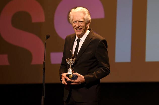 David Cronenberg receiving the Donostia Award for lifetime achievement at the 70 San Sebastian International Film Festival Festival Internacional de Cine de San Sebastian at the Victoria Eugenia San Sebastian Theater, 22 09 2022. Foto:xC.xNiehausx xFuturexImage