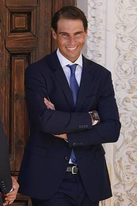 Spanish tennis player Rafael Nadal Parera wait for the ceremony of the Galardon Camino Real - Royal Road Award , awarded by the Franklin Institute of the University of Alcala, which recognizes the professional work of Spaniards who in an outstanding and exemplary manner project and enhance the positive image of Spain in the United States. September 20 ,2022. (2022092016)