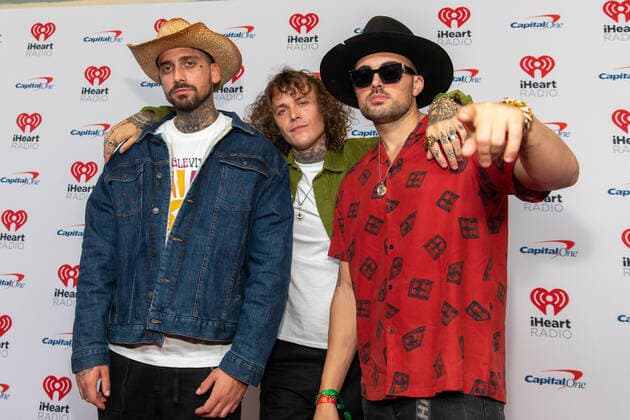 September 24, 2022, Las Vegas, Nevada, U.S: KEVI, TREVOR DAHL and MATTHEW RUSSELL of Cheat Codes arrive at the 2022 iHeartRadio Music Festival in Las Vegas, Nevada Las Vegas U.S. - ZUMAs135 20220924_zap_s135_087 Copyright: xDanielxDeSloverx