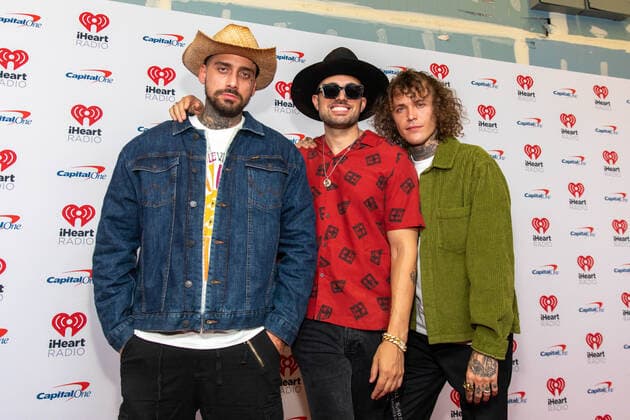 September 24, 2022, Las Vegas, Nevada, U.S: KEVI, TREVOR DAHL and MATTHEW RUSSELL of Cheat Codes arrive at the 2022 iHeartRadio Music Festival in Las Vegas, Nevada Las Vegas U.S. - ZUMAs135 20220924_zap_s135_088 Copyright: xDanielxDeSloverx