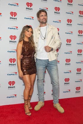 September 24, 2022, Las Vegas, Nevada, U.S: MAREN MORRIS and RYAN HURD arrive at the 2022 iHeartRadio Music Festival in Las Vegas, Nevada Las Vegas U.S. - ZUMAs135 20220924_zap_s135_161 Copyright: xDanielxDeSloverx