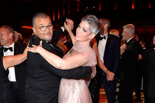 Entertainment Themen der Woche KW38 Cheryl Shepard und ihr Ehemann Nikolaus Okonkwo beim Opernball am 24.09.2022 in Leipzig Leipziger Operball 2022 *** Cheryl Shepard and her husband Nikolaus Okonkwo at the Opera Ball on 24 09 2022 in Leipzig Leipzig Opera Ball 2022 