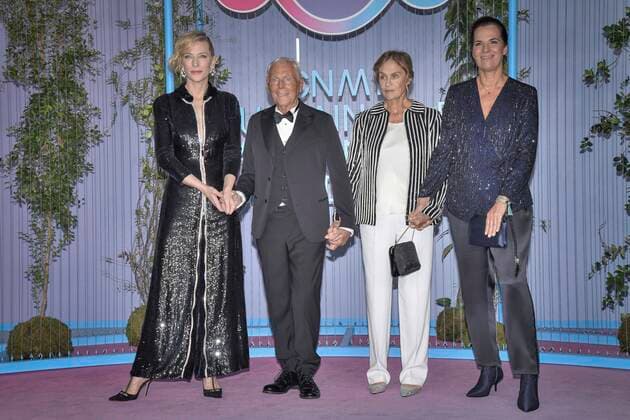 Entertainment Themen der Woche KW38 Entertainment Bilder des Tages Milan, Milan Fashion Week, Woman Spring Summer 2023. Milan, Women s Fashion, Spring Summer 2023. CNMI Sustainable Fashion Awards 2022 arrives Pictured: Cate Blanchet Giorgio Armani Lauren Hutton Roberta Armani  Copyright: xLAURAxVILLANIx xipa-agency.netx xmodaxmilanox