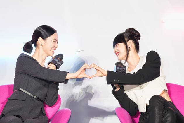 Entertainment Themen der Woche KW39 Entertainment Bilder des Tages Netflix series Glitch press conference SEOUL, SOUTH KOREA, SEP 27: South Korean actors Jeon Yeo-been, Im Jin-ah ( After School - Nana ) during Netflix series Glitch press conference at the CGV Yongsan in Seoul, South Korea, on September 27, 2022. Seoul the CGV Yongsan South Korea 7600_263729 Copyright: xStevexChoxKyewoong PentaxPressx