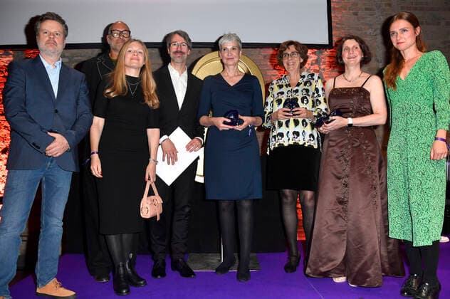 Laureates and laudators at the award ceremony of the 20 German Hearing Film Award 2022 in the Bolle Festsäle at the Spree Bogen Berlin, 27 09 2022 Foto:xN.xKubelkax xFuturexImage