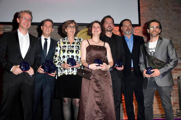 Laureates and laudators at the award ceremony of the 20 German Hearing Film Award 2022 in the Bolle Festsäle at the Spree Bogen Berlin, 27 09 2022 Foto:xN.xKubelkax xFuturexImage