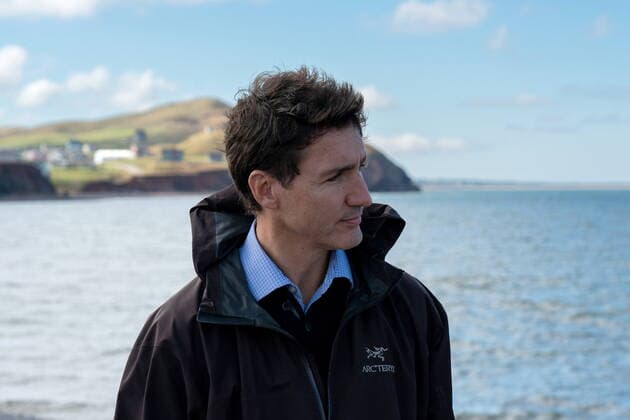 September 29, 2022, Havre-Aubert, PQ, CANADA: Prime Minister Justin Trudeau listens to the press at la Grave in Havre-Aubert, Que., Thursday, Sept. 29, 2022. Havre-Aubert CANADA  - ZUMAc35_ 20220929_zaf_c35_096 Copyright: xNigelxQuinnx