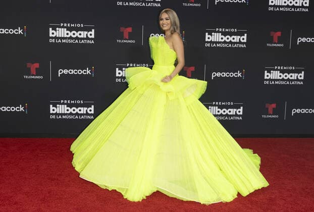 Andrea Meza arrives on the red carpet at the 2022 Latin Billboard Music Awards at the University of Miami, Watsco Center, Thursday, September 29, 2022 in Coral Gables, Florida. 1 MIA20220929120 GARYxIxROTHSTEIN
