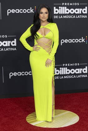 Becky G arrives on the red carpet at the 2022 Latin Billboard Music Awards at the University of Miami, Watsco Center, Thursday, September 29, 2022 in Coral Gables, Florida. 1 MIA20220929175 GARYxIxROTHSTEIN