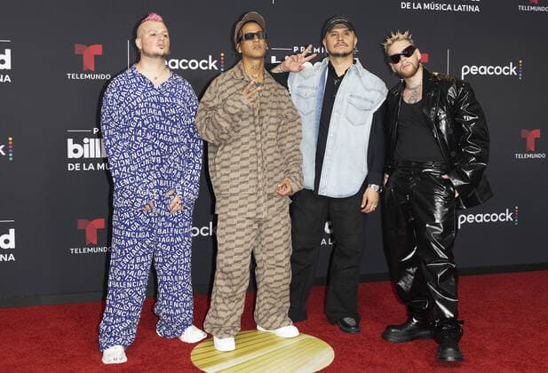 Piso 21 arrives on the red carpet at the 2022 Latin Billboard Music Awards at the University of Miami, Watsco Center, Thursday, September 29, 2022 in Coral Gables, Florida. 1 MIA20220929160 GARYxIxROTHSTEIN