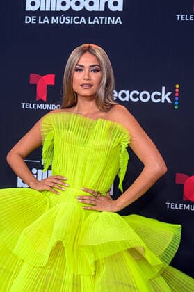 The Miss Universe 2020, the Mexican model Andrea Meza, poses upon arrival at the red carpet of the Billboard Latin Music Awards at the Watsco Center in Coral Gables, a city near Miami, Florida, USA, 29 September 2022. Luxury brands and haute couture houses abounded on the varied red carpet of the 2022 edition of the Billboard Latin Music Awards, in which the most striking thing was the absence of the artists with the most nominations. 2022 Billboard Latin Music Awards Red Carpet !ACHTUNG: NUR REDAKTIONELLE NUTZUNG!  Copyright: xGiorgioxVierax USA615 20220930-38c3a01538744a1792bb6f500abe0657e38b8fb3