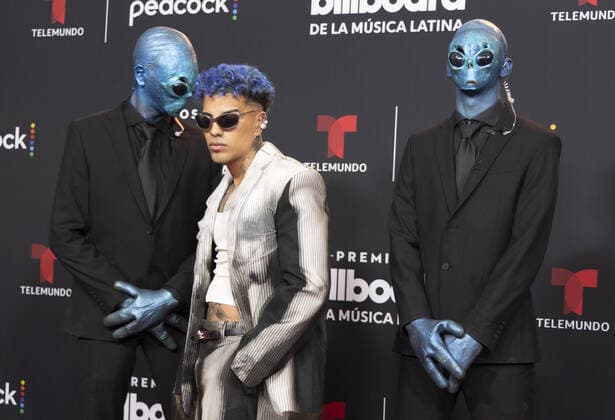 Rauw Alejandro arrives on the red carpet at the 2022 Latin Billboard Music Awards at the University of Miami, Watsco Center, Thursday, September 29, 2022 in Coral Gables, Florida. 1 MIA202209291103 GARYxIxROTHSTEIN