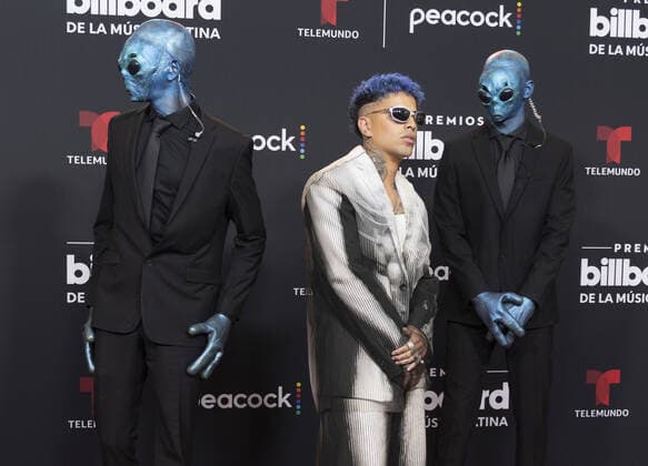 Rauw Alejandro arrives on the red carpet at the 2022 Latin Billboard Music Awards at the University of Miami, Watsco Center, Thursday, September 29, 2022 in Coral Gables, Florida. 1 MIA202209291104 GARYxIxROTHSTEIN