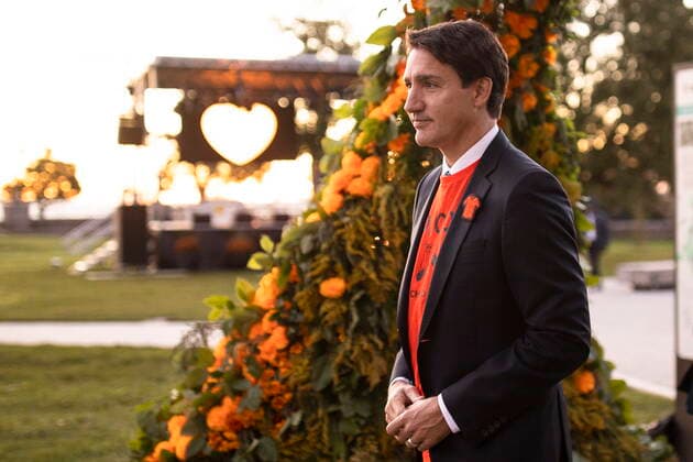 September 30, 2022, Niagara Falls, ON, Canada: Prime Minister Justin Trudeau arrives at a sunrise ceremony to mark the National Day of Truth and Reconciliation in Niagara Falls, Ont. on Friday, September 30, 2022. Niagara Falls Canada  - ZUMAc35_ 20220930_zaf_c35_002 Copyright: xNickxIwanyshynx