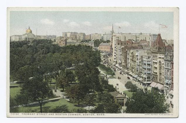 Tremont Street and Boston Common, Boston, Mass. still image. Postcards. 1898 - 1931. The Miriam and Ira D. Wallach Division of Art, Prints and Photographs: Photography Collection. Parks , Massachusetts , Boston Copyright: xpiemagsx nyplsipiepostcard28092022-1133 !ACHTUNG AUFNAHMEDATUM GESCHÄTZT!