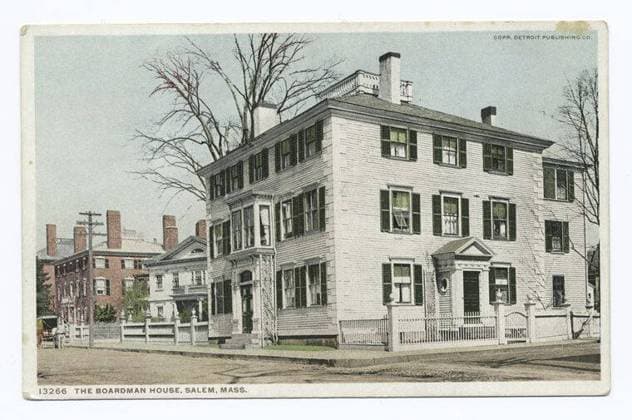 The Boardman House, Salem, Mass. still image. Postcards. 1898 - 1931. The Miriam and Ira D. Wallach Division of Art, Prints and Photographs: Photography Collection. Houses , Massachusetts , Salem (Mass.) Copyright: xpiemagsx nyplsipiepostcard28092022-1675 !ACHTUNG AUFNAHMEDATUM GESCHÄTZT!