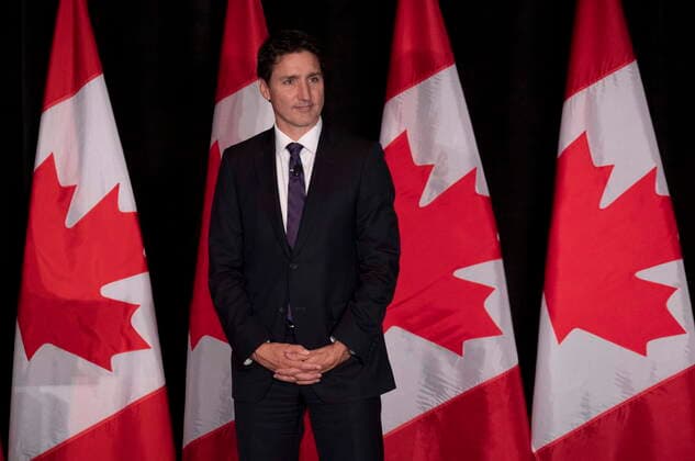 October 3, 2022, Ottawa, ON, Canada: Prime Minister Justin Trudeau waits to hand out awards during the Prime Ministers Awards ceremony on Monday, Oct. 3, 2022 in Ottawa. Ottawa Canada  - ZUMAc35_ 20221003_zaf_c35_085 Copyright: xAdrianxWyldx