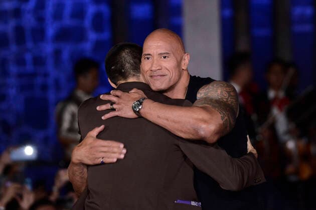 October 3, 2022, Mexico City, Mexico: Actor Dwayne Johnson attends the Back carpet of Black Adam fan event at Diego Rivera Museum. on October 3, 2022 in Mexico City, Mexico. Mexico City Mexico - ZUMAe321 20221003_zia_e321_007 Copyright: xCarlosxTischlerxEyepixxGroupx
