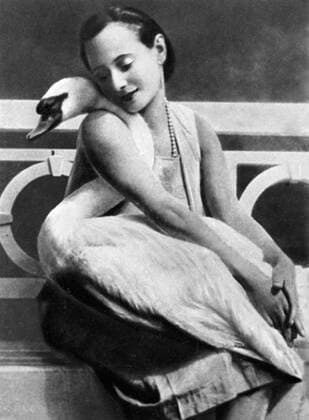 PAVLOVA BALLERINA SWAN 74231 01.06.1910 Great Russian ballerina Anna Pavlova (1881-1931) with swan Jack. RIA Novosti Sputnik London United Kingdom  Copyright: xRIAxNovostix