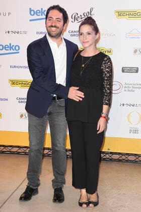October 4, 2022, Rome, Italy: Matteo Rovere (left) and Giulia Steigerwalt (right) attend at the red carpet of the Globo d oro award 2022 at the Auditorium Parco Della Musica. Rome Italy - ZUMAs197 20221004_zaa_s197_448 Copyright: xCartellixMariox