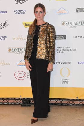 October 4, 2022, Rome, Italy: Silvia Groppa attends at the red carpet of the Globo d oro award 2022 at the Auditorium Parco Della Musica. Rome Italy - ZUMAs197 20221004_zaa_s197_456 Copyright: xCartellixMariox