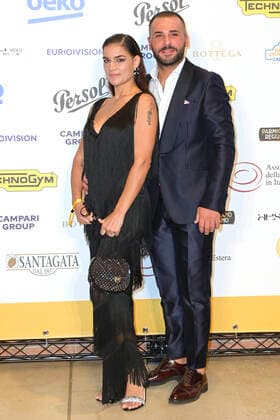 Lina Siciliano and Fabio PIccolella at the 62 Globo d Oro 2022 award ceremony at the Auditorium Parco della Musica Rome, 04 10 2022. Foto:xA.xM.xTinghinox xFuturexImage
