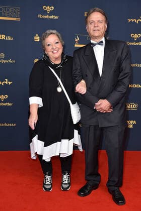 Angelika Mann with husband Ralf Rasch at the GOLDENE HENNE 2022 in the Media City in Leipzig on 07 10 2022 Red Carpet