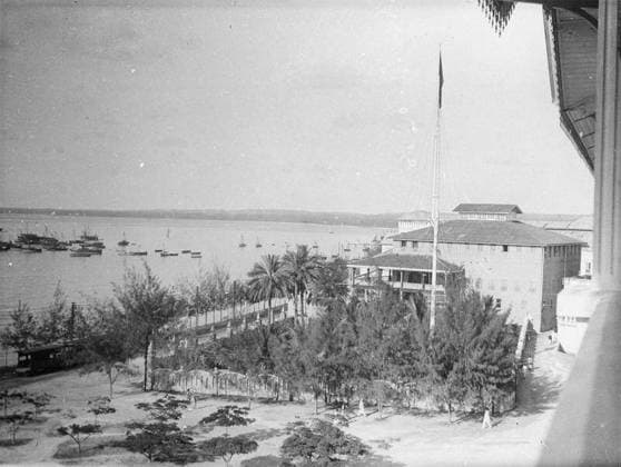Ministry of Information First World War Official Collection German East African Campaign. The Sultan s Palace at Zanzibar - taken from Government Buildings. Copyright: xpiemagsx minofinfopieww04102022-303 !ACHTUNG AUFNAHMEDATUM GESCHÄTZT!