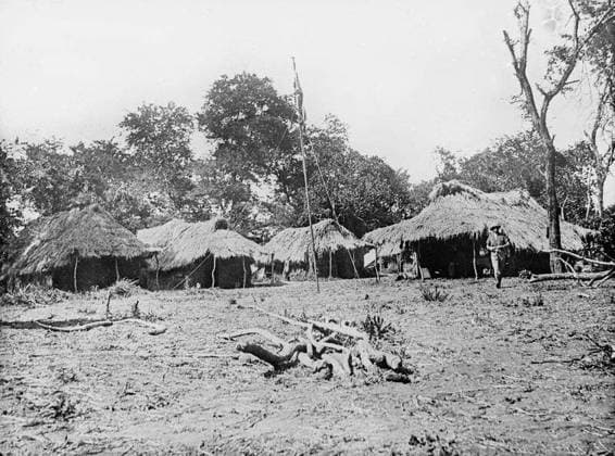 Ministry of Information First World War Official Collection German East African Campaign. Duthumi General Smuts Headquarters. January 1917. Copyright: xpiemagsx minofinfopieww04102022-324 !ACHTUNG AUFNAHMEDATUM GESCHÄTZT!