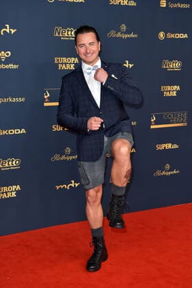 Andreas Gabalier at the GOLDENE HENNE 2022 in the Media City in Leipzig on 07 01 2022 red carpet