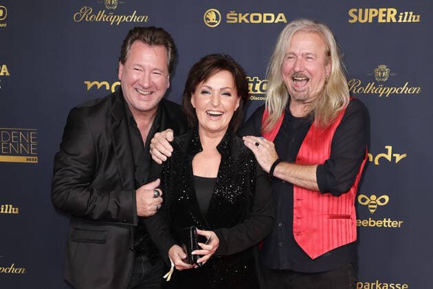Claudius Dreilich, Ute Freudenberg and Bernd Roemer at the award ceremony The Golden Hen on 7 10 2022 in Leipzig The Golden Hen 2022 award ceremony in Leipzig