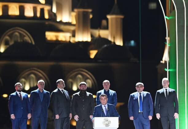 Russia Putin Anniversary Celebration 8291759 07.10.2022 head of the Republic of North Ossetia-Alania, Sergei Menyailo attends a concert marking the 70th anniversary of Russian President Vladimir Putin, in Grozny, Chechen Republic, Russia. Vladimir Astapkovich Sputnik Grozny Russia  Copyright: xVladimirxAstapkovichx