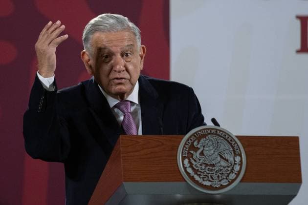 Octuber 7, 2022. Mexico City, Mexico. This morning, Mexican President Andro s Manuel LoÂ³pez Obrador speaks during the daily morning news conference at national palace. On October 7, 2022 in Mexico City, Mexico. Mexico City Mexico - ZUMAe321 20221007_zia_e321_028 Copyright: xAlexxDalton xEyepixxGroupx