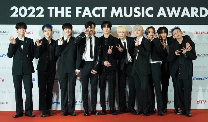 2022 THE FACT MUSIC AWARDS red carpet SEOUL, SOUTH KOREA, OCT 08: South Korean Japanese boy band TREASURE during 2022 THE FACT MUSIC AWARDS at the KSPO DOME in Seoul, South Korea, on October 08, 2022. Seoul the KSPO DOME South Korea 7620_264614 Copyright: xSeokyongxLee PentaxPressx