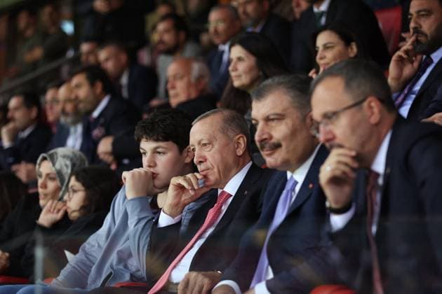 Turkish President Recep Tayyip Erdogan watches Amputee Football World Cup final between Turkiye and Angolla at Nef Stadium Turkish President Recep Tayyip Erdogan watches Amputee Football World Cup final between Turkiye and Angolla at Nef Stadium in Istanbul, Turkiye on October 7, 2022. Photo by Turkish presidency Office apaimages Istanbul Istanbul Turkey 071022_Turkish_TPO_00 (1) Copyright: xapaimagesxTurkishxpresidencyxOfficex xapaimagesx
