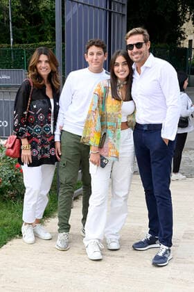 Massimiliano Ossini with wife Laura Gabrielli, daughter Melissa Ossini and son John Ossini at the Tennis Friends event at Foro Italico Rome, 09 10 2022 Foto:xA.xM.xTinghinox xFuturexImage